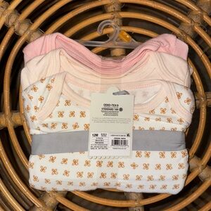 Cloud Island Pink and Cream Bodysuits